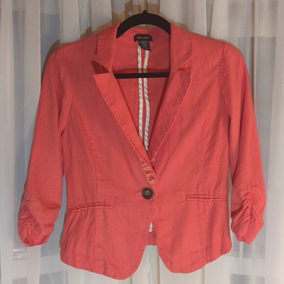 Sloosh cropped linen jacket - EUC - Sz M - Picture 1 of 4